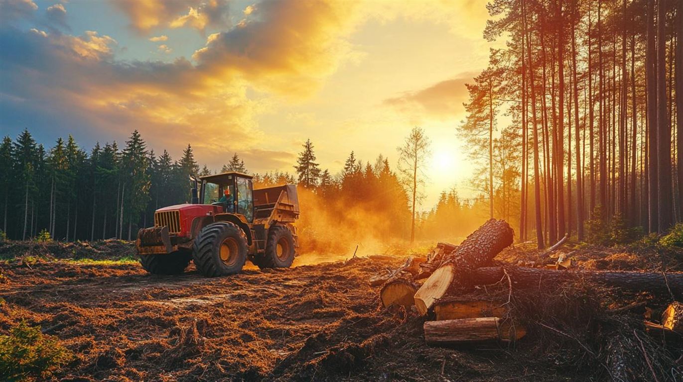 Træfældning i kvistgård